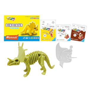 TRICERATOPS - Dinosaur Air Drying Clay Modelling Kit